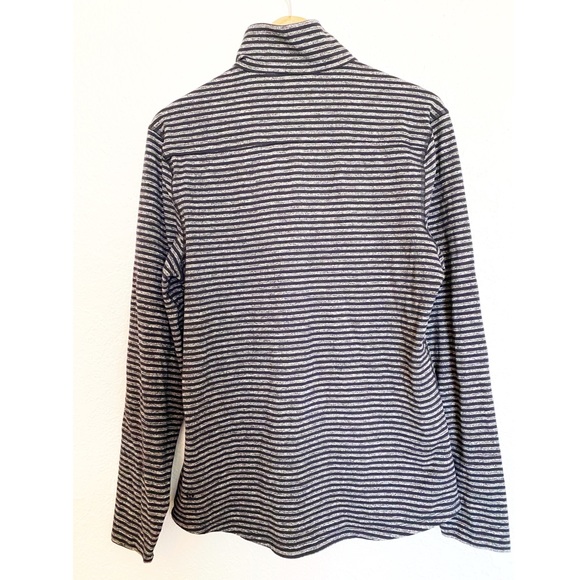 Lululemon Black & Gray Striped Zip Pullover Jacket - Picture 2 of 6